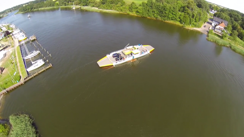 Drohnenvideoaufnahmen Missunder Fähre