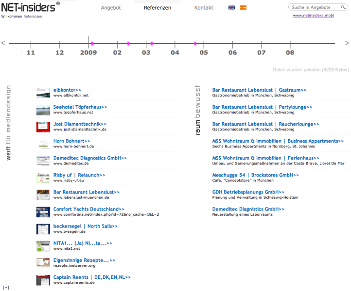 V. 7.0 Website für NET-insiders